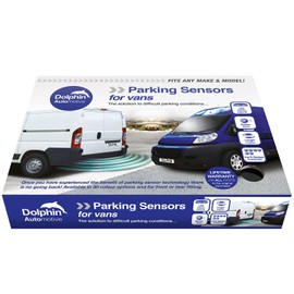 Dolphin Automotive VPS400 Rear Van Reverse Parking Sensor Rear Kit, 4 Sensors with Extensions and Audio Alerts (Silver)