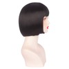 Askuang Bob Pelucas con flequillo corto negro peluca con flequillo