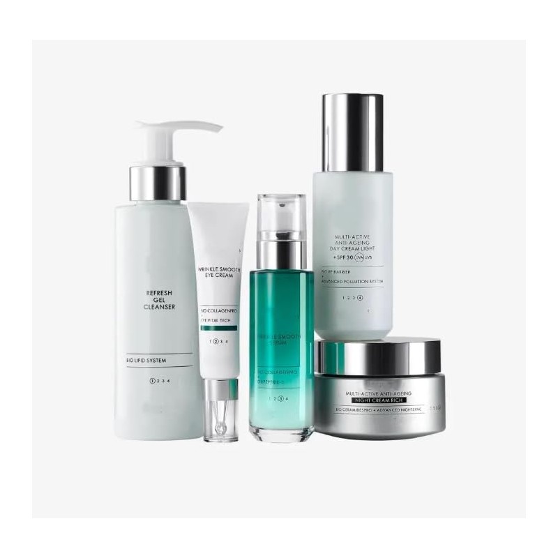 Set Antiarrugas, Set Avanzado de Cuidado Facial, 5 Productos para