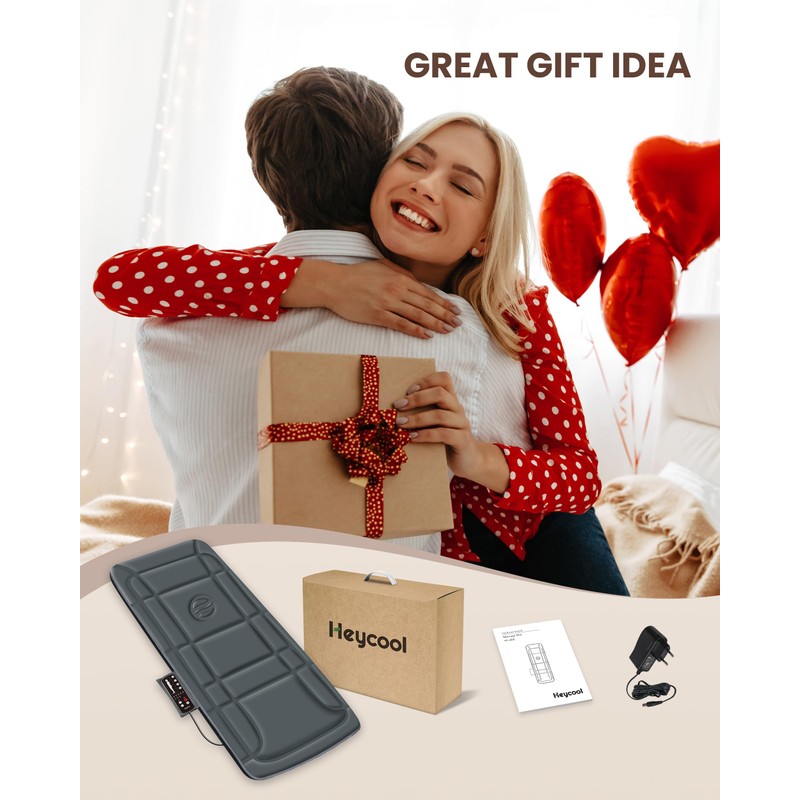 Heycool Full Body Massage Mat with Heat, Vibration Back Massage