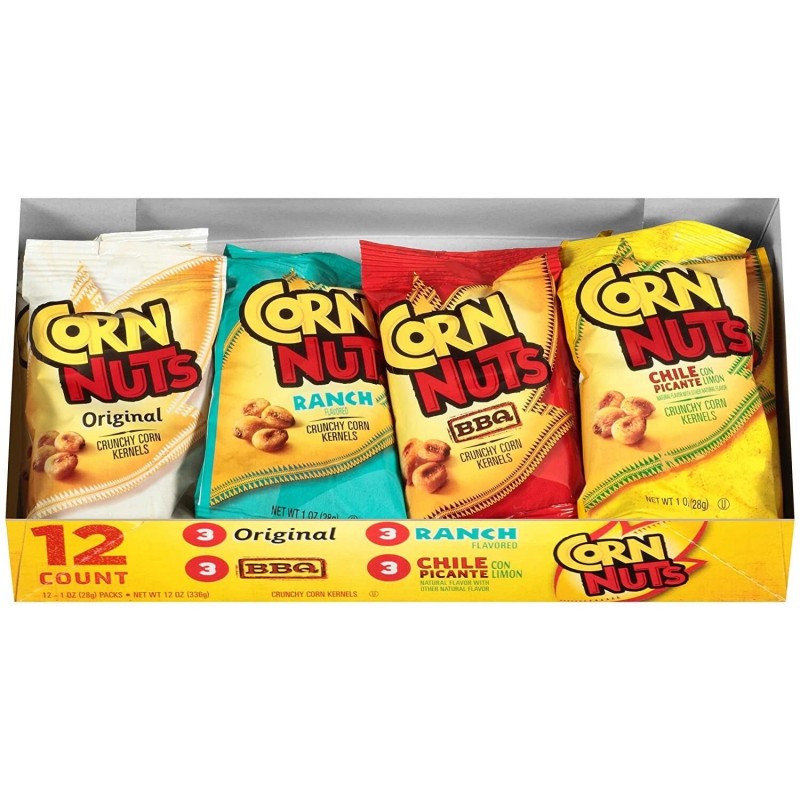 KC Republic Corn Nuts Original, Ranch, BBQ, Chile Picante con
