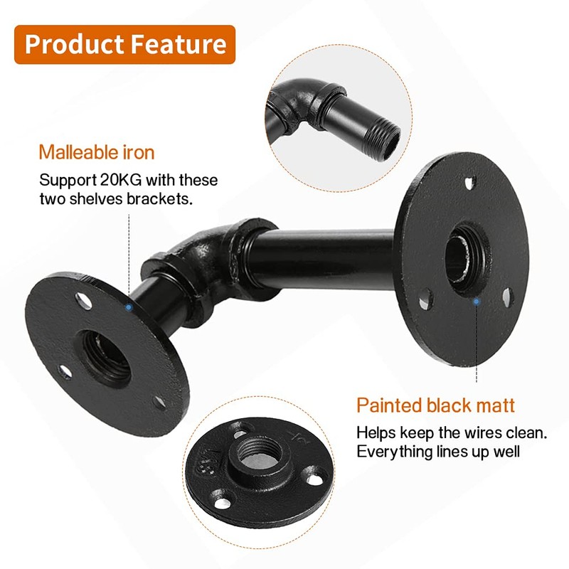 Janyang Industrial Pipe Shelf Brackets for 8 10 12 14