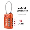 SharkByte TSA Approved Suitcase Locks - 4-Dial Security Travel Combination