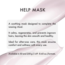 Italwax Help Line Help Mask 8.45oz (250g) – Leave-In Soothing Mask with Tea Tree Oil and Calamine – Calms and Protects Sensitive Skin After Waxing – For Professional and Home Use