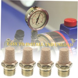 KONTONTY 8pcs Copper Pneumatic Mufflers Fitting for Air Compressors Reduces Noise Pneumatic Systems Easy Installation for Workshop and Industrial Use