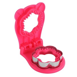 QinhBting Sandwich Cutter And Sealing Machine, Flower Shaped Sandwich Cutter, Sturdy And Durable, Suitable For Children's Favorite Lunch Sandwich Cutter, Red