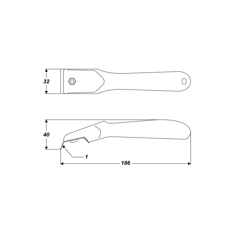 40 mm Paint Scraper Reversible Blade Cleaning Painting