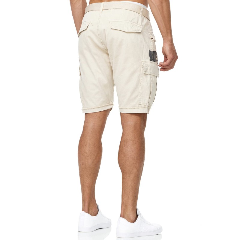 Indicode Men's Jaramillo Cargo Shorts with 6 Pockets, 100% Cotton,