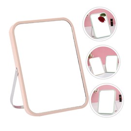 PACKOVE Foldable Square Makeup Mirror Minimalist Design Beauty Mirror for Women Support Stand Random Color