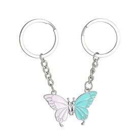 Senidea Couple Key Ring Gifts for Couples, Couple Keyring Couple Partner Gifts Love Gift for Him Couple Gift, Style 11- Butterfly