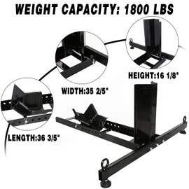 KUAFU Adjustable Motorcycle Wheel Chock Upright 1800lb Capacity Heavy Duty Motorcycle Stand Wheel Tire Chock