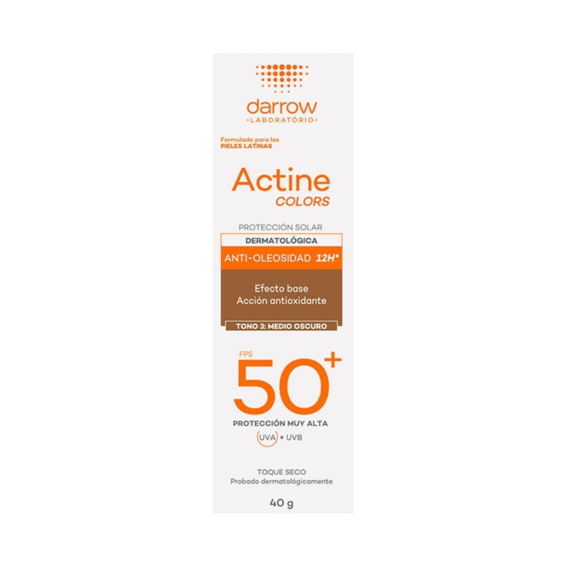 Darrow Actine, Protector Solar Tono Obscuro, 40gr