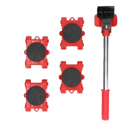 Furniture Lifter Set and Moving Tool, 5-Piece Heavy Furniture Transport Roller Tool Lifter, Height Adjustable, Multifunctional, Robust Tool Base for Handling