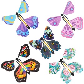 VERALY.MX 15 Mariposas Voladoras Mágicas Regalo Libro Tarjetas Liga Elastica Sopresa de Cumpleaños Poderoso Juguete Volador Decorativas