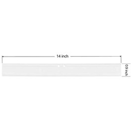 2PCS Replacement Silicon Rubber Squeegee Blade, 14 Inch (White)