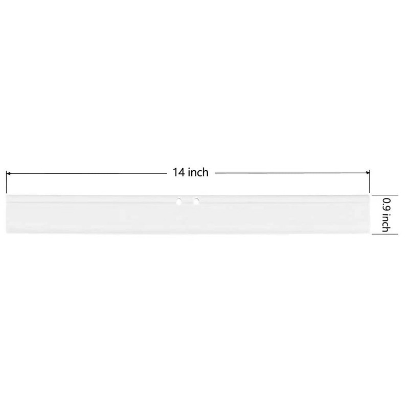 2PCS Replacement Silicon Rubber Squeegee Blade, 14 Inch (White)