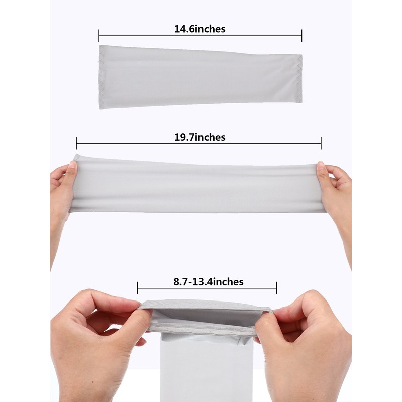 Mudder 8 Pairs UV Sun Protection Arm Sleeves Compression Arm