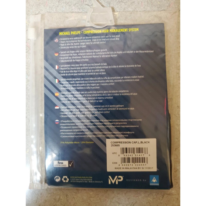 Aqua Sphere Compression Cap Swim Large