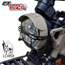 MotolordD Honda Hunter Cub CT125 L4 Headlight Guard Motoroad/Honda CT125 Head Light Guard Cover L4 JA55 JA65 (Brown)