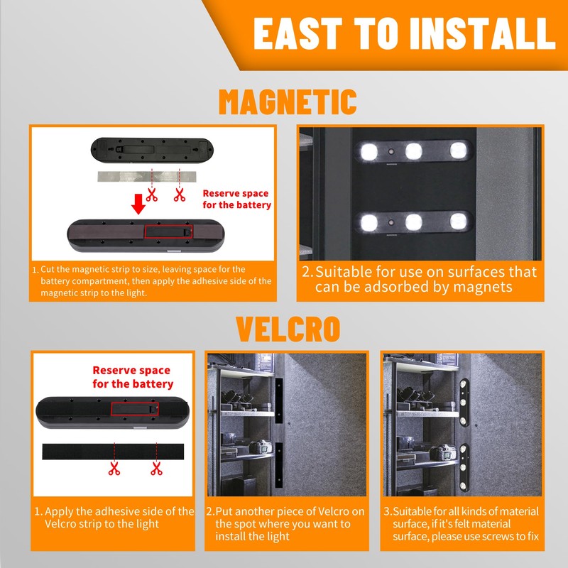 Gun Safe Lights ,Motion Activated LED Light for Gun Safe