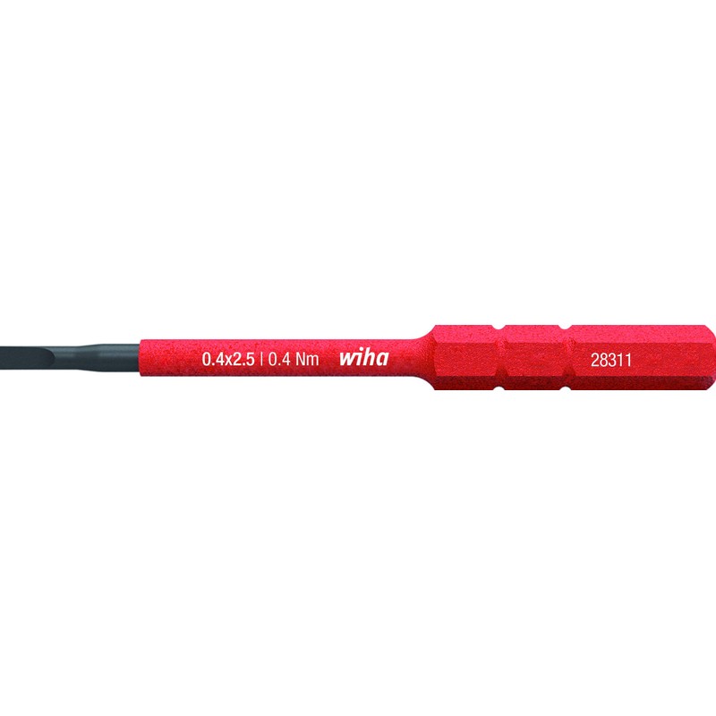 Wiha slimBit Electric 2,5 x 75 mm, Red, (283110025)