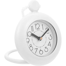 AMIUKON Bathroom Clock, Waterproof Clock, Wall Clock, Waterproof, Silent, Includes Strap and Stand, For Bathroom, Kitchen, Bath, Home, Stylish Decoration (Lanyards 2)
