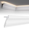10 Pack 39.37"(Total 32.8 Ft) Ceiling Crown Molding with LED