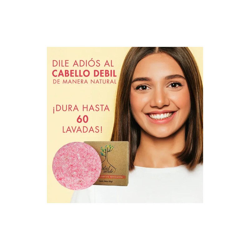 Shampoo Orgánico Sólido Anticaída Árbol Verde Con Romero Y Sábila