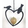 Spring life Cast Iron Heart Shape Wild Bird Hanging Fruit