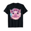 Adorable Piglet With Rose Flower Crown T-Shirt
