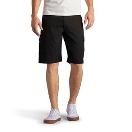 Lee Men's Big & Tall Performance Cargo Short, Black, 56