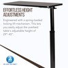 Dynarex 10450 Overbed Table, 29"-45" Height Range, 30" Length, 15"