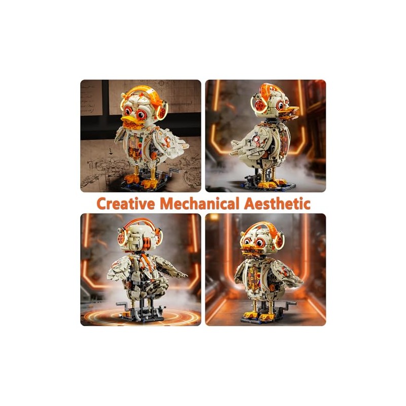 1168 PCS Mechanical Duck Building Block Toy Kit with LED
