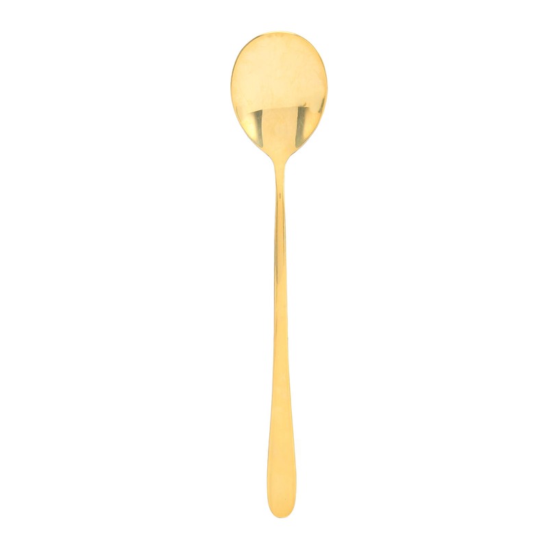 Gold Soup Spoon Polishing Process Rust Prevention Brass Table Spoon