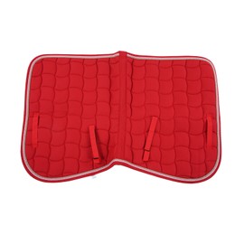 Saddle Pad Soft Breathable All Purpose Double Rope Saddle Pad with Hand Strap and Girth for HorsesBig Red
