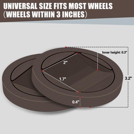 Bed Stoppers to Prevent Sliding - 4 Pack Furniture Wheel Stopper for Hardwood Floor - Rubber Caster Cups fit All Wheels of Furniture, Sofa, Bed, Chairs