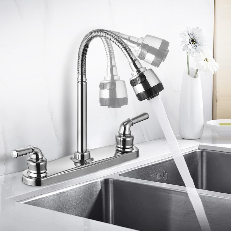 RV Kitchen Faucet Non-Metallic, Flexible Spout for Campers, Motorhomes, Travel