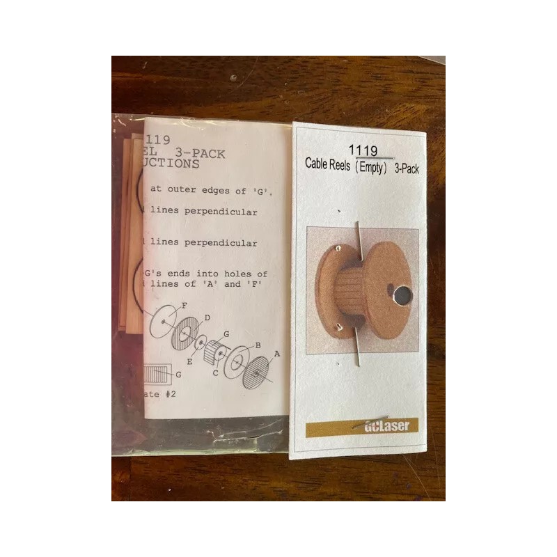 GC LASER HO SCALE CABLE REELS ( 1119) Empty