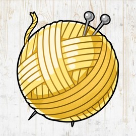 Yarn Decals Peel & Stick - Wall Vinyl Stickers - Kawaii Knitting Lover Crafts Ball Crochet Skein Needles Cartoon Colorful - Car Window Truck Laptop Tumbler - Boys Girls Kids Room Decor DWSV20875