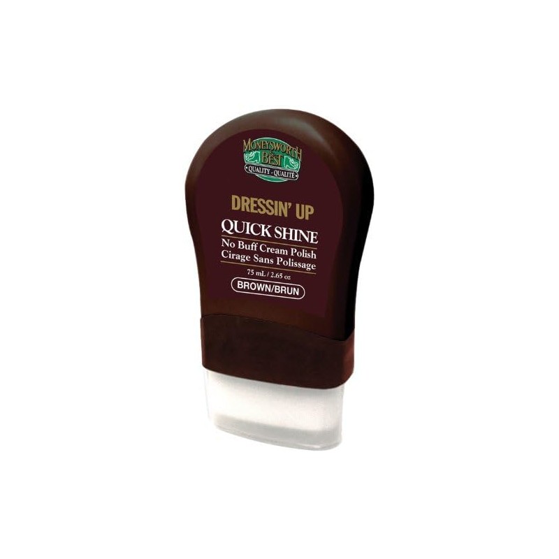 Moneysworth & Best Shoe Care Quick Shine Shoe, Brown, 2.64-Ounce