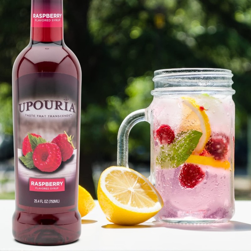 Upouria Coffee & Tea Syrup Variety Pack, Raspberry, Mango, and