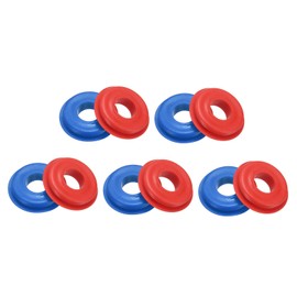 sourcing map 10 Pcs Glad Hand Seal, Truck GladHand Washers TPE Rubber Elastic Grommets Round Gasket for Semi Trucks Trailers Brake Air Hose Parts (Red/Blue)