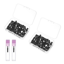 HARFINGTON 100pcs Sanding Bands for Nail Drill, 120# Grit Small Sanding Band with 3mm / 1/8" Mandrel, Mini Drill Bits Nail Tech File for Acrylic Gel Nail Shaping Polishing, Black