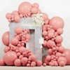 PartyWoo Dusty Pink Balloons 140pcs Different Sizes of 18 12