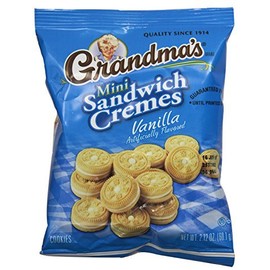 Grandma's Sandwich Cookies, Vanilla Creme Minis, 2.12 Ounce (Pack of 60) by Grandma's