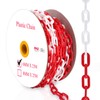 Pyle Safety Chain Barrier Plastic Links - 82' Ft Caution