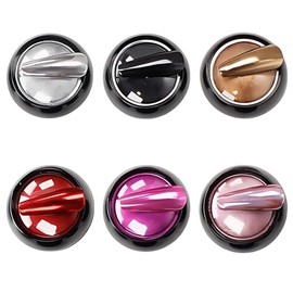 Virellay 6 Stück Glitzer Nagelpuder Set, Chrome Pulver Nägel mit Spiegeleffekt
