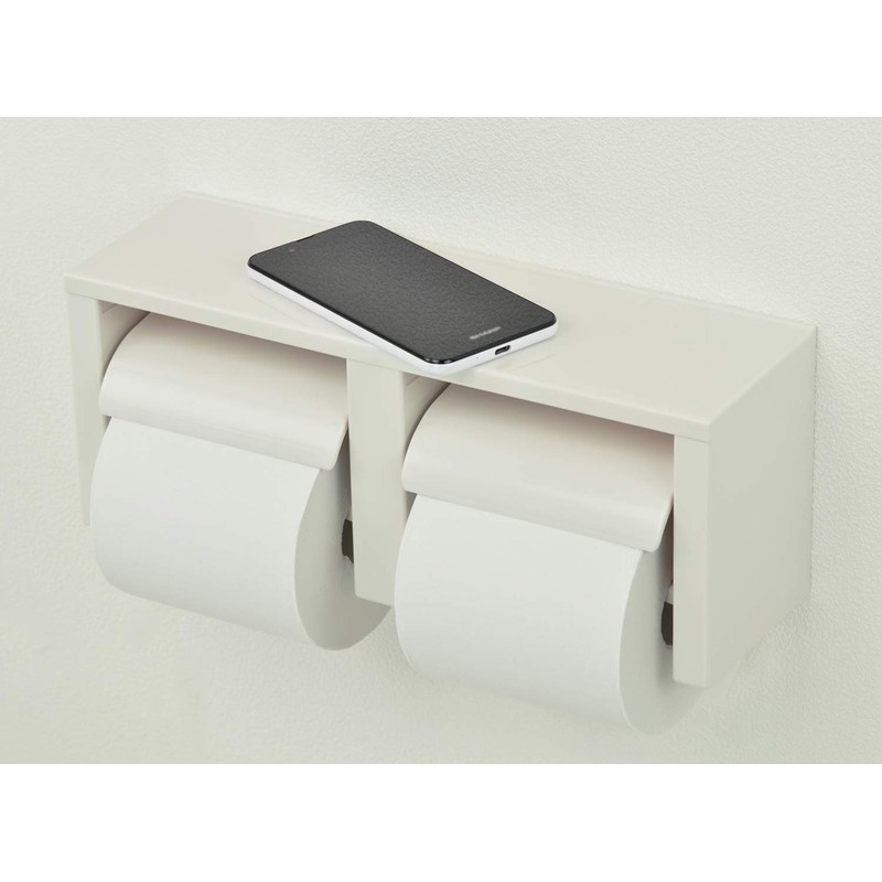GAONA GA-NC006 Twin Paper Holder, White, Approx. Width 13.8 x