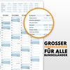 MaFab Products XXL Wandkalender 2025 groß (90x60cm) - Jahresplaner 2025