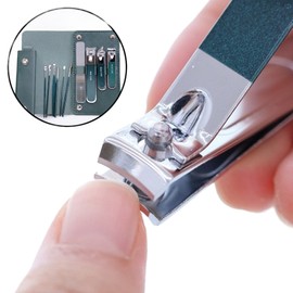 Lunibar portable non-splattering toenail clipper set of 10, 1 set, green / 루니바 휴대용 튀지않는 발톱 손톱깎이 10종 세트, 1세트, 그린